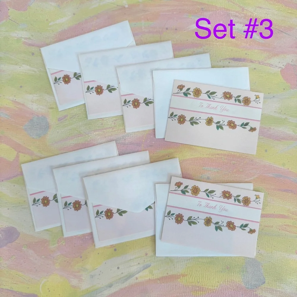 Vintage Mini Greeting Cards (3 sets avail.) SLIDE THROUGH TO SEE ALL UNIQUE SETS